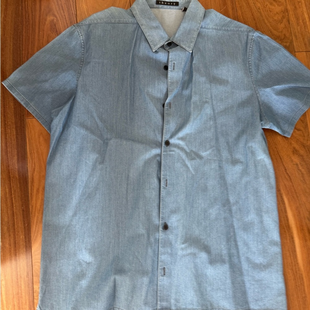 Men's denim Short Sleeve Shirt